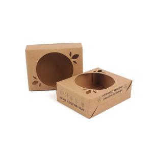 Eco Friendly Die Cut Kraft Paper Soap Box With Custom Printed Logo