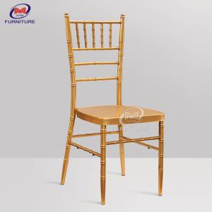 Furniture Gold Chiavari Chairs , Wedding Party Restaurant Outdoor Dining Chairs