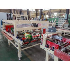 China Fully Automatic Lamination Machine for Fireproof Aluminium Foil Back Gypsum Ceiling Tiles with 1300mm Lamination Width wholesale