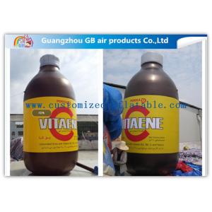 Giant Bottle Outdoor Inflatable Advertising Signs Strong PVC Tarpaulin
