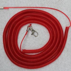 Red spiral cord fishing tool item holder coil lanyard core western style elastic spirals