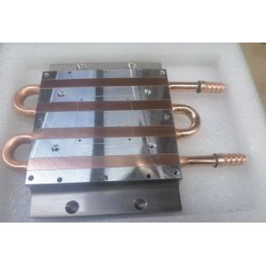 115*158*20 mm Liquid Water Cooling Plate Copper Tube Customized Cold Plate With Fittings for Laser Machine