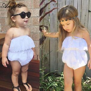 China Angou baby girls cute rompers INS lace pretty jumpsuits infant toddler girls rompers BABY supplier