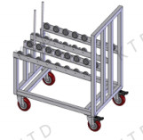 China SUS304 201 Industrial Trolley Vertical Trolleybus Aluminium Tube Edger Pickup Truck wholesale