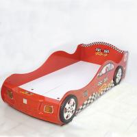 China Cartoon Bedroom / Kids Playroom Furniture Children Racing Car Bed With LED Lights on sale