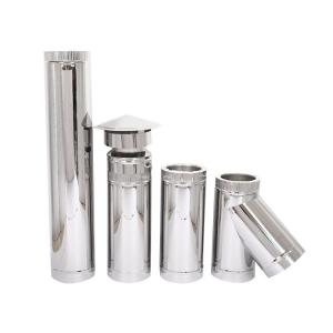 China Roof Flashing Double Wall Stainless Steel Stove Pipe , Double Lined Flue Pipe System supplier