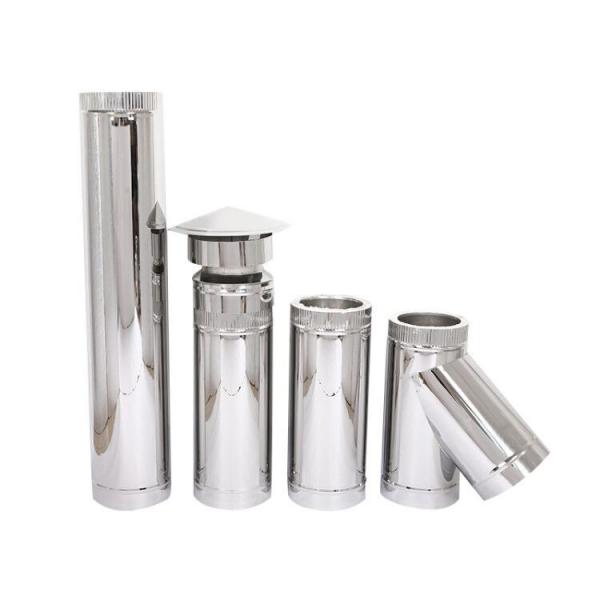 Roof Flashing Double Wall Stainless Steel Stove Pipe , Double Lined Flue Pipe