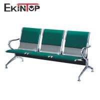 China Green Airport Waiting Area Chairs , Steel 3 Seater Chair With Synthetic Leather on sale
