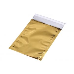 Gold Color Resealable Aluminum Foil Bags , Food Packaging Aluminum Foil Sachet