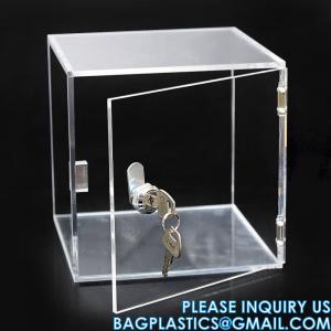 Storage Organizer Box Containers, Acrylic Box With Lock, Toy Display Case Box, Lucite Storage Box Container