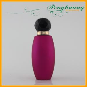 China 80 ml Pink Coated Slim Art Glass Perfume Bottles Color Custom supplier