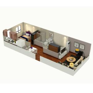 China Zontop Low price 2 bedroom Prefabricated Modern homes design Container House with bathroom supplier