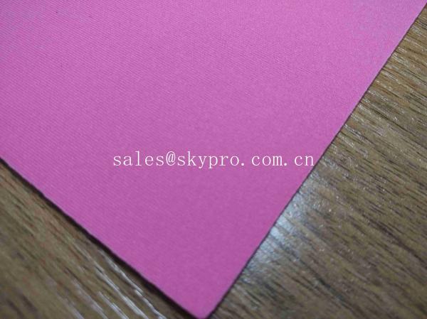 1mm Thick High Elastic Pink SBR Thin Neoprene Fabric EVA with Polyester Jersey