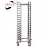 16 Pan Cookware Stainless Steel Kitchen Trolley 470x620x1735MM