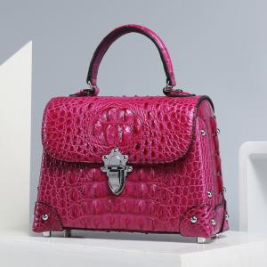 Fashion Designer Genuine Crocodile Skin Female Small Purse Studs Handbag Exotic Alligator Leather Lady Shoulder Bag