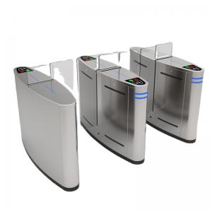 China Acrylic Glass SS304 1.2mm Security Sliding Gate Turnstile With Card Reader supplier