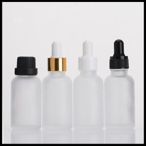 Clear Frosted Glass Essential Oil Bottles 30ml Capacity Childproof With Tamper Cap