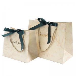 China Minimalist Design Paper Shopping Bags With Handles Scratch Resistant wholesale
