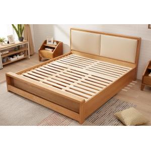 China Pine Queen Size Solid Wood Bed Frame With Drawers Chunky Wooden Beds High Standard supplier