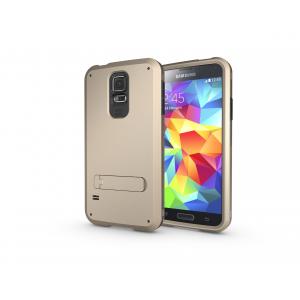 China 3-in-1 case for Samsung S5, unique design with stand, gold color, strong protection supplier