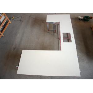 China White Quartz Kitchen Worktops 25.5'' Wide With Sink Hole / Artificial Quartz Slabs supplier