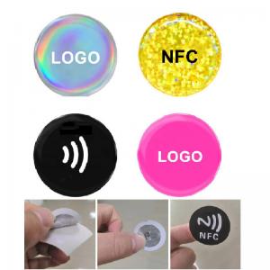 Custom Logo Print Brand NFC Adhensive Expoxy Tag Writable NFC ID Tag