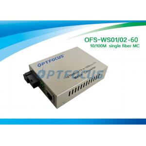 China Convertidor óptico 1310nm 1550nm SM los 60KM de la fibra óptica de Ethernet del convertidor/SC del gigabit solo supplier