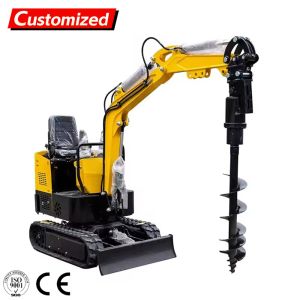 China Customized screw pile driver excavators and deep hole drilling rigs for pile foundation excavation, suitable for utility pole pits, tree planting holes, photovoltaic power station support holes wholesale