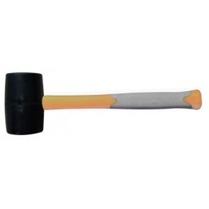 Industrial Black Rubber Mallet Hammer with Fiberglass Handle Non - Marring