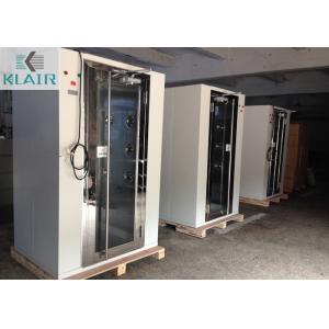 China Microprocessor Controller Cleanroom Air Shower With One Piece Glass Door supplier