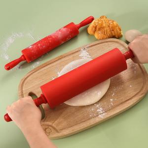 Handle Silicone Rolling Pin Non Stick For Home Kitchen Cake