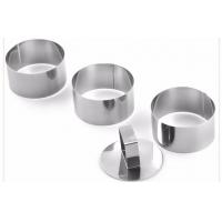 China RK Bakeware China Foodservice NSF Dessert Round Stainless Steel Cake Rings Silver Color on sale