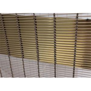 Gold Color Decorative Metal Mesh Sheets For Exterior Wall Decoration