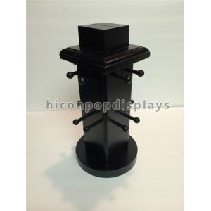 China Black Painted Countertop MDF Display Stand Rotating For Hanging Jewelry supplier