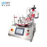 Máquina de llenado y tapado de botellas de aceite esencial semiautomática de escritorio con bomba de pistón cerámico de alta precisión para envasado de aceite cosmético