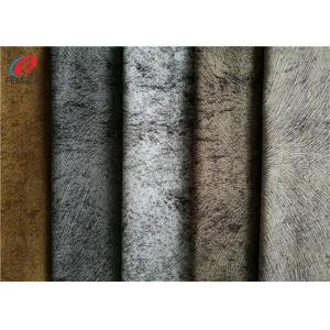 Microfiber Sofa Velvet Upholstery Fabric 100 Polyester Embossed Burnout