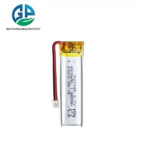 China CB IEC62133 Li Ion Battery Pack 3.7V Lithium Battery 801345 450mAh Smart Home Lithium Battery supplier