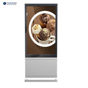 China Super Slim Digital Signage Kiosk Double Sided LCD Advertising Player Totem Vertical supplier