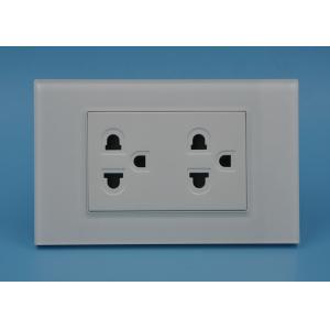 Duplex Electrical Socket Outlet  Silver Contact , Double Switched Socket Outlet