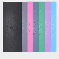 China 5mm Pu Rubber Yoga Mat Customized Posture Line Natural Rubber Anti Slip and Sweat Absorbing Yoga Mat Tuhao Fitness Yoga on sale