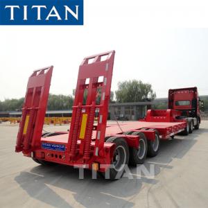 China 80 Tons Hydraulic Lowbed Transport Drop Deck Trailer for Sale supplier