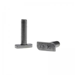 Hardware Fasteners 304 Stainless Steel M8 M6 T Head Track Bolt For Aluminium Profile