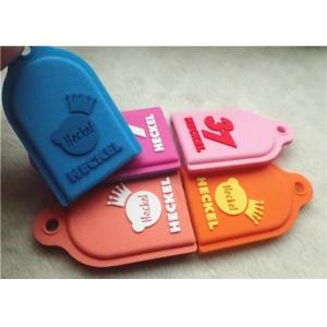 China Silicone Dog Tag Keychain Personalized Promotional Gifts Debossed Logo Non - Toxic supplier