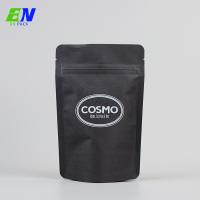 China Eco - Friendly Black Kraft Paper Coffee Bag Stand Up Packing Zipper Pouch Bags For Food on sale