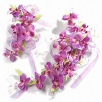 Cattleya Bridal Headwear with Simulation of Real Flowers, Used for Wedding Gown and Dress