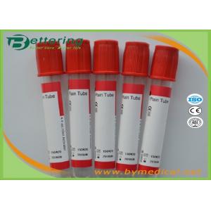 China Disposable vacuum blood collection tube plain tube with red cap blood sampling collecting tube supplier
