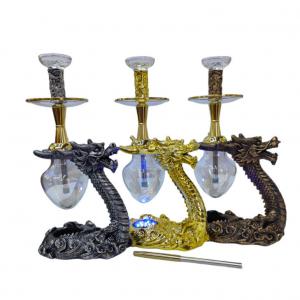 Party Bar Smoking Hookah Shisha Set with Resin Dragon Design and Full Accessories