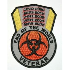 China Iron On Custom Embroidered Patch Twill Fabric With End Of The World Veteran supplier