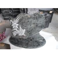 China Upright Tombstone And Monument Heart Shape With Pigeon Shadow Carving on sale