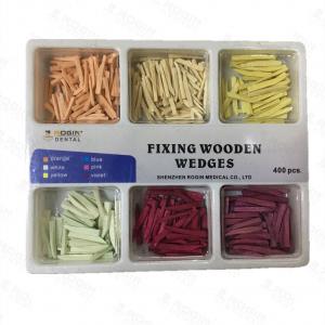 Disposable Wooden Wedges Dental , Colorful Fixing Tooth Wedges In Dentistry